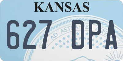 KS license plate 627DPA