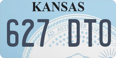 KS license plate 627DTO