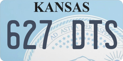 KS license plate 627DTS