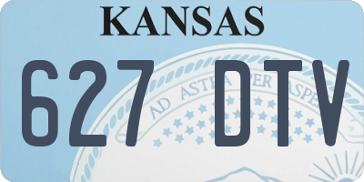 KS license plate 627DTV