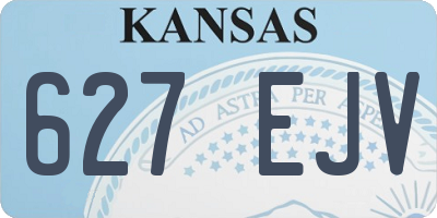 KS license plate 627EJV