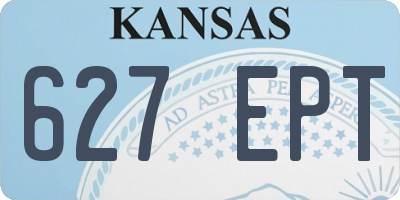 KS license plate 627EPT