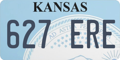 KS license plate 627ERE