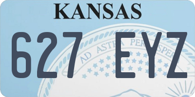 KS license plate 627EYZ