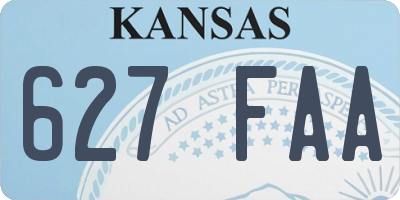 KS license plate 627FAA