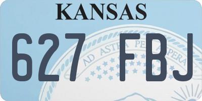KS license plate 627FBJ