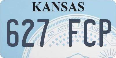 KS license plate 627FCP