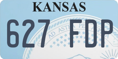 KS license plate 627FDP