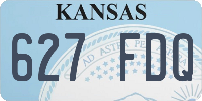 KS license plate 627FDQ