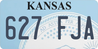 KS license plate 627FJA