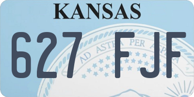KS license plate 627FJF