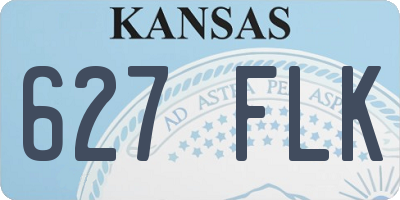 KS license plate 627FLK