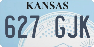 KS license plate 627GJK