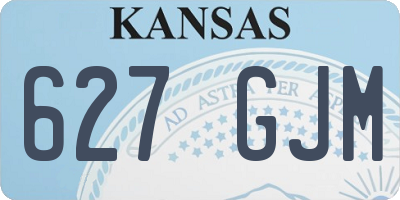 KS license plate 627GJM