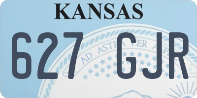 KS license plate 627GJR