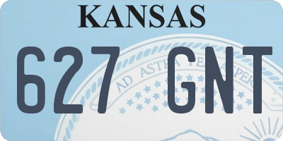 KS license plate 627GNT
