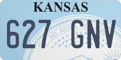 KS license plate 627GNV
