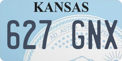 KS license plate 627GNX