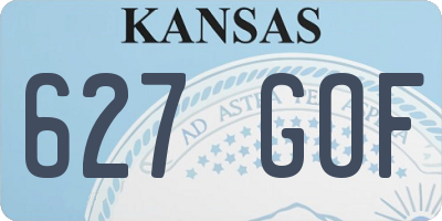 KS license plate 627GOF