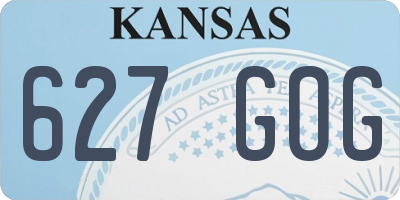 KS license plate 627GOG