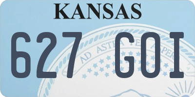 KS license plate 627GOI