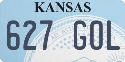 KS license plate 627GOL