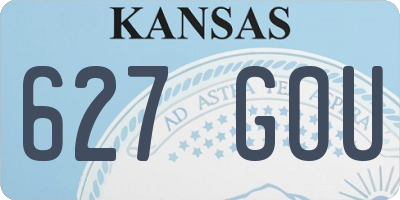 KS license plate 627GOU