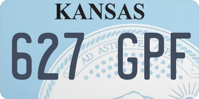 KS license plate 627GPF