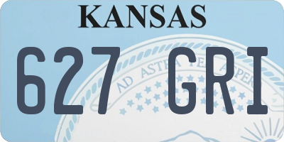 KS license plate 627GRI