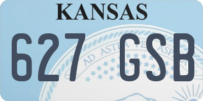 KS license plate 627GSB