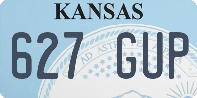KS license plate 627GUP