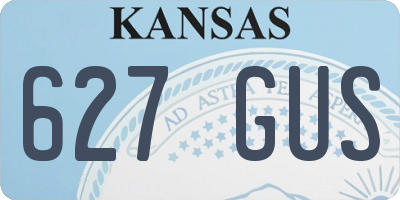 KS license plate 627GUS