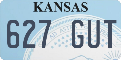 KS license plate 627GUT
