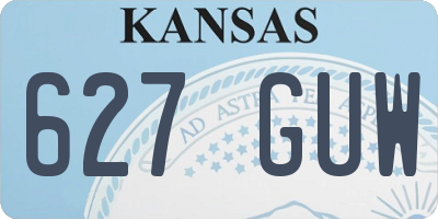 KS license plate 627GUW
