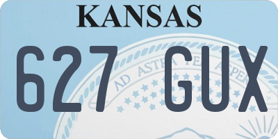 KS license plate 627GUX