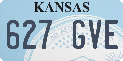 KS license plate 627GVE