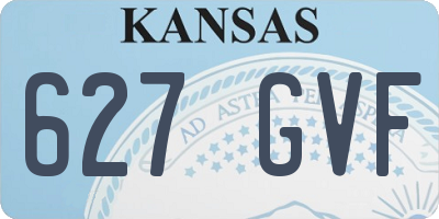 KS license plate 627GVF