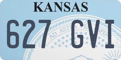 KS license plate 627GVI