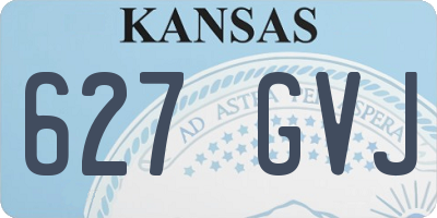 KS license plate 627GVJ