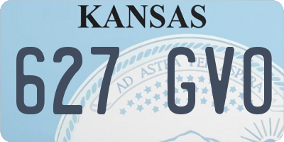 KS license plate 627GVO
