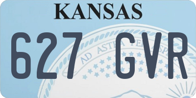 KS license plate 627GVR
