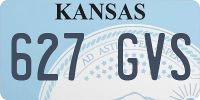 KS license plate 627GVS