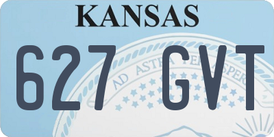 KS license plate 627GVT