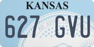 KS license plate 627GVU