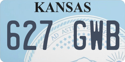 KS license plate 627GWB