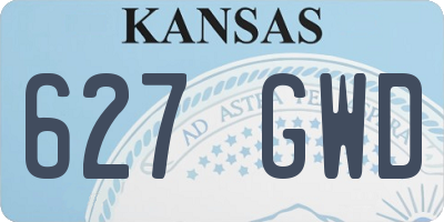 KS license plate 627GWD