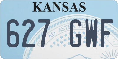 KS license plate 627GWF