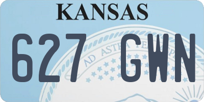 KS license plate 627GWN