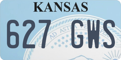 KS license plate 627GWS