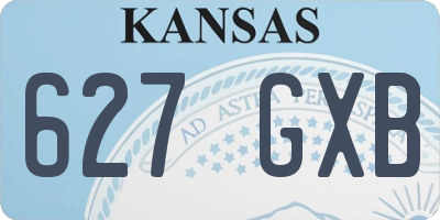 KS license plate 627GXB